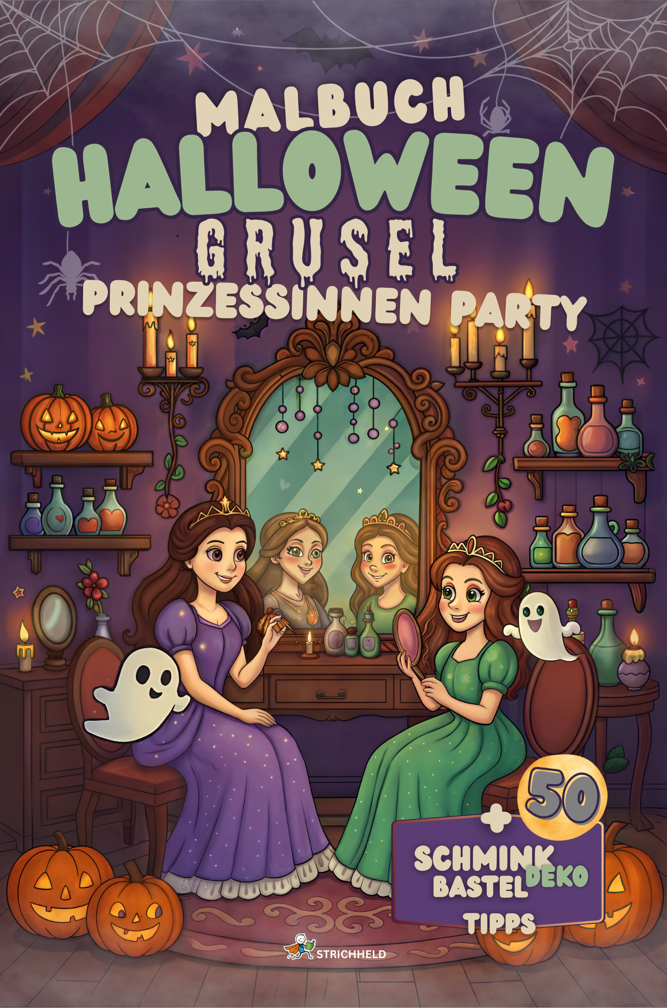Cover: Malbuch Halloween Grusel Prinzessinnen Party