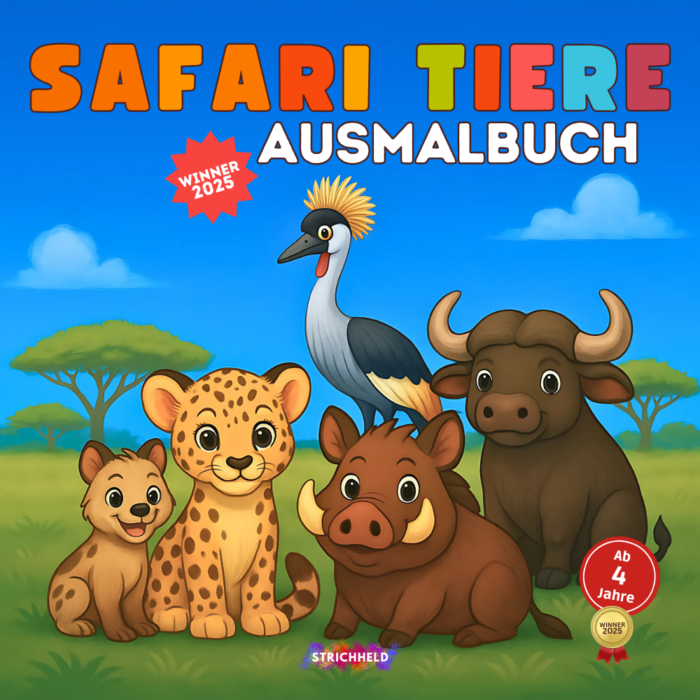 Cover: Baby Tiere – Mein erstes Ausmalbuch